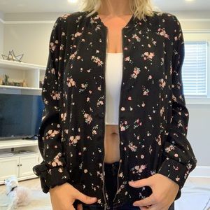 Lauren Conrad floral zip up